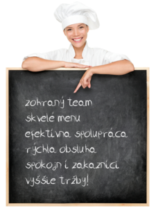 zohraný team, skvelé menu, efektívna spolupráca, rýchla obsluha, spokojní zákazníci, vyššie tržby